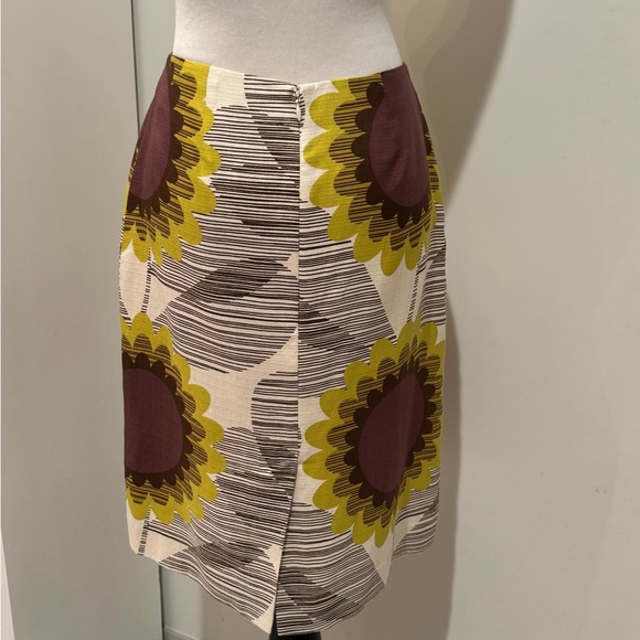 Orla Kiely Brown and Yellow Sunflower Skirt - Picture 4 of 6